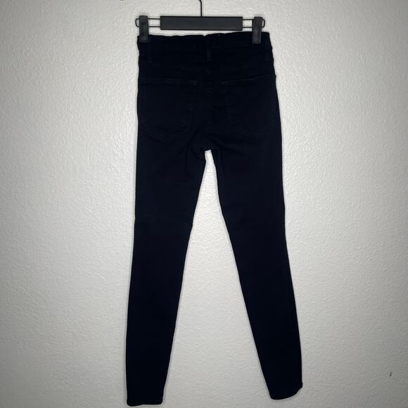 Frame Womens Jeans Size 24 Black Le High Skinny Leg Denim Casual Wear - Picture 2 of 14